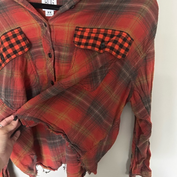 BDG Tops - BDG Red Plaid Button Down Shirt
